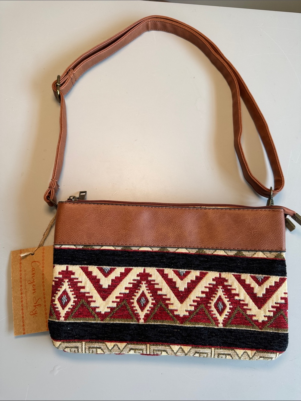 Women's Crossbody Purse Canyon Sky Southwest Aztec Western Tapestry Fabric gift